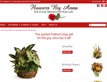Tablet Screenshot of flowersanna.com